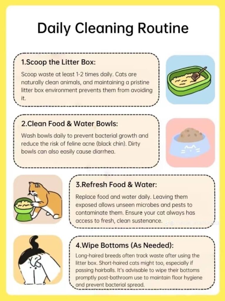 daily cat cleaning routine